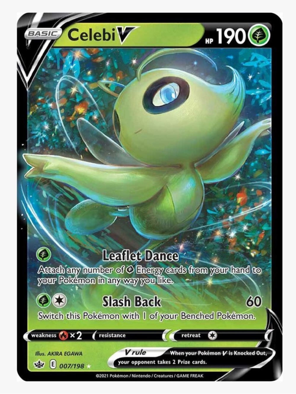 Celebi V SWSH06: Chilling Reign Pokemon Trading Card